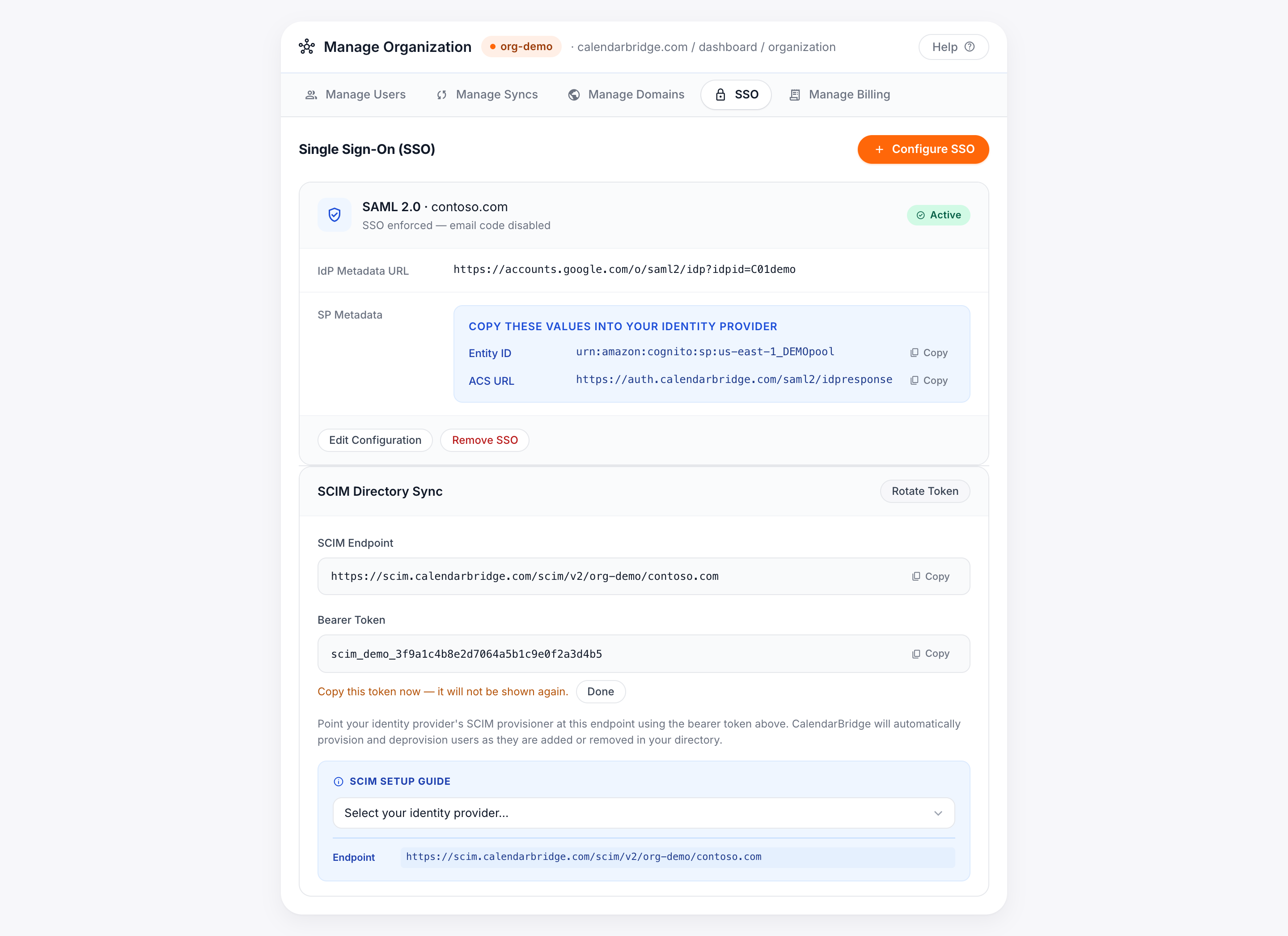 Rotating the SCIM token