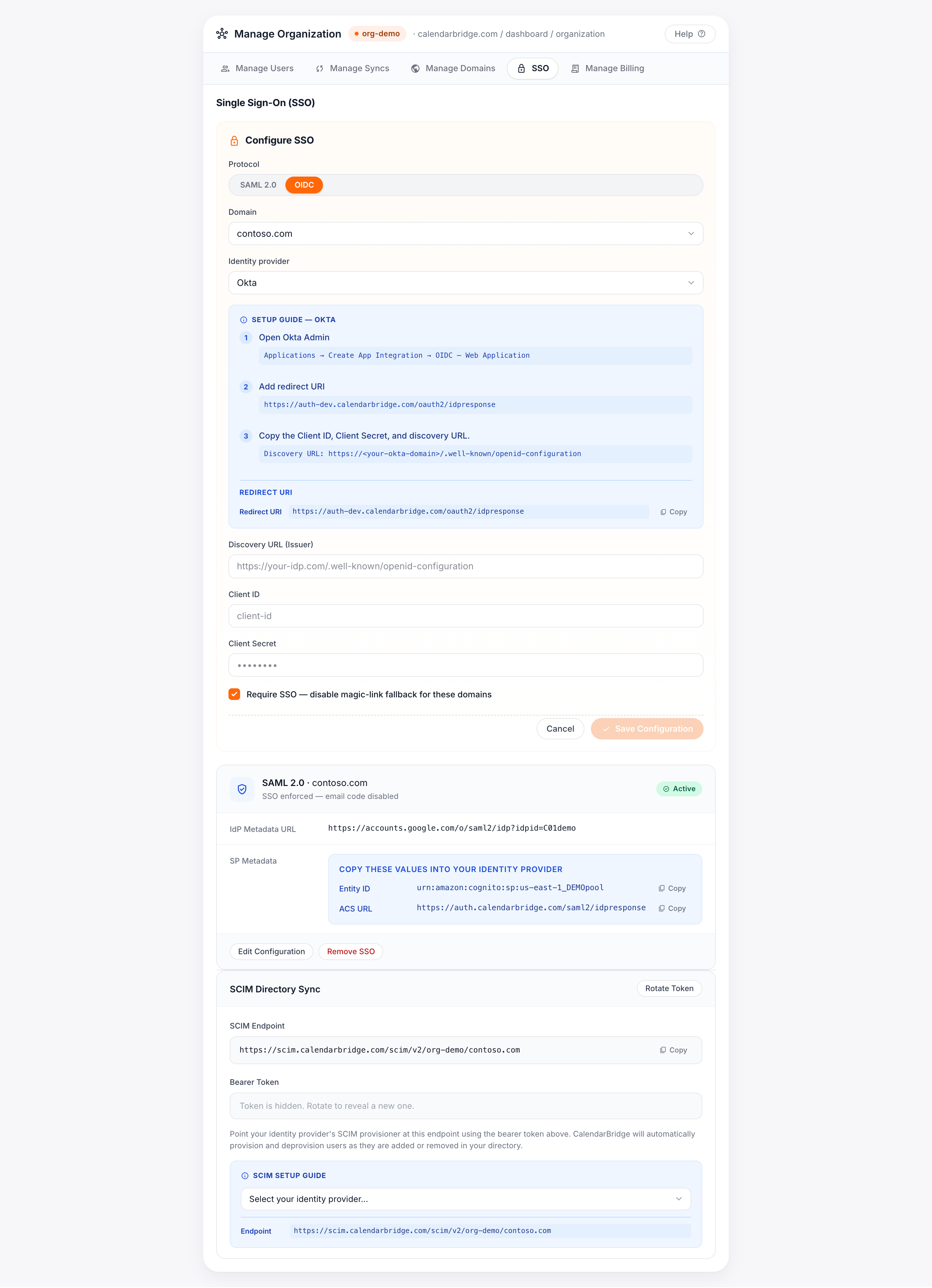 Configure OIDC SSO
