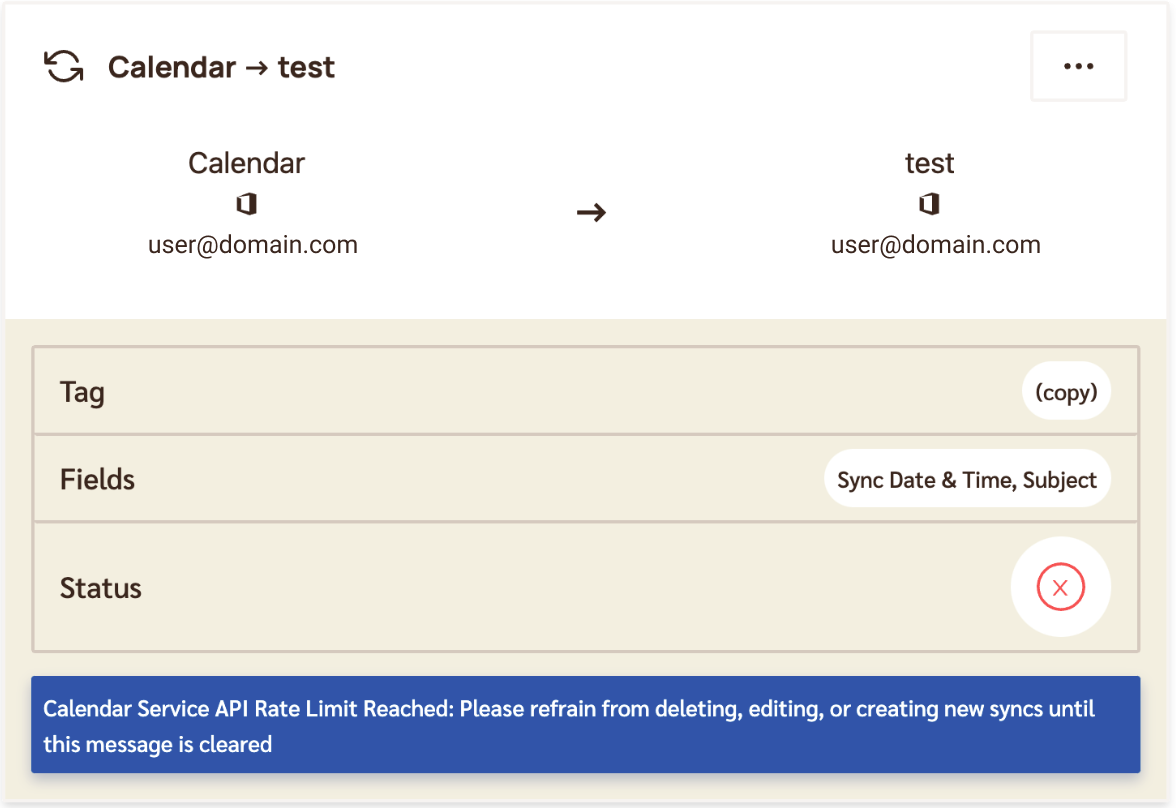 Rate limited notification