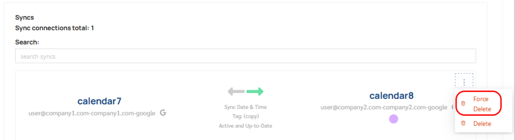Force delete option