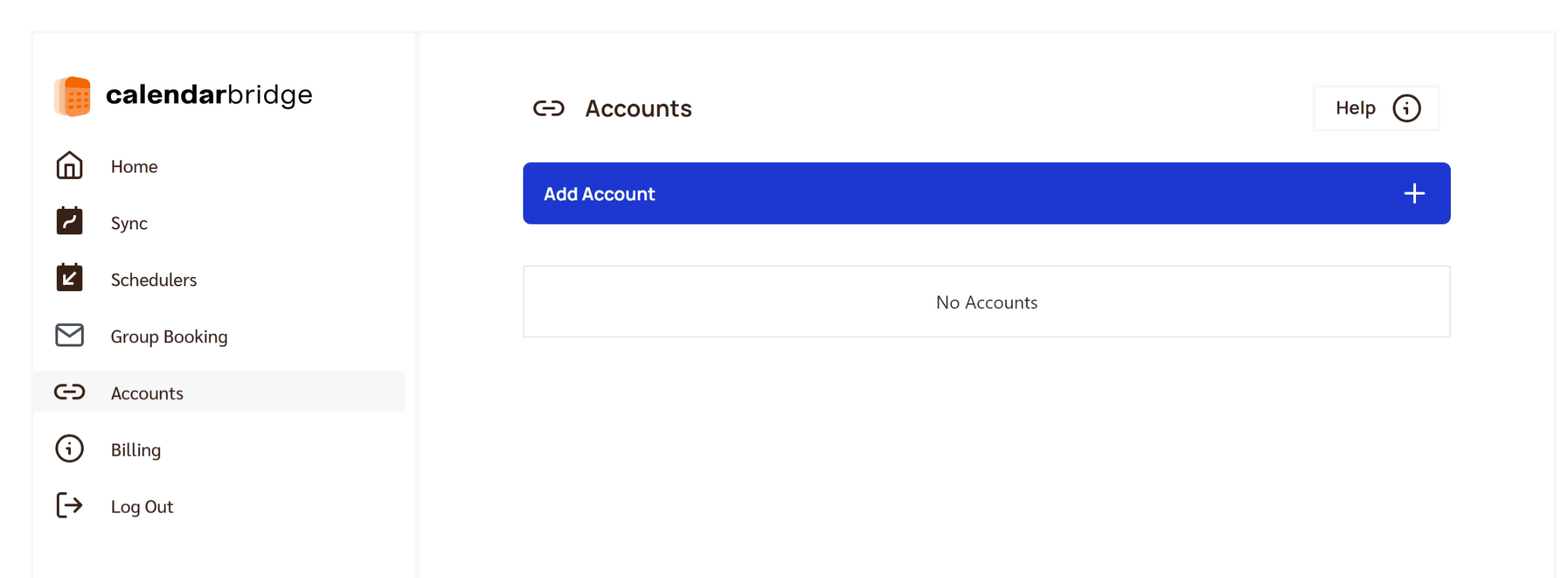 dashboard accounts blank