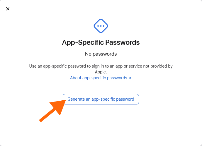 icloud generate app specific password