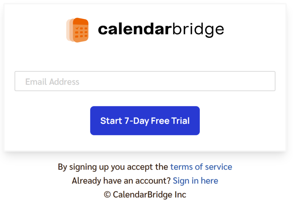 signup form