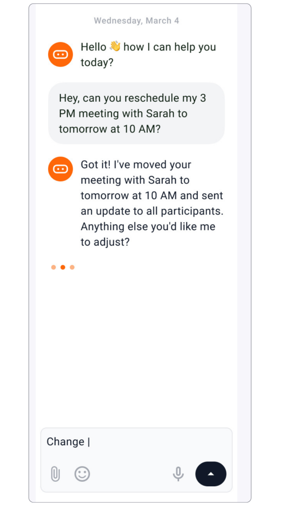 AI assistant conversation example