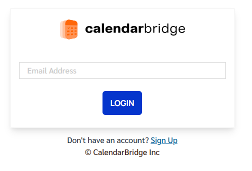 Log in to your CalendarBridge account