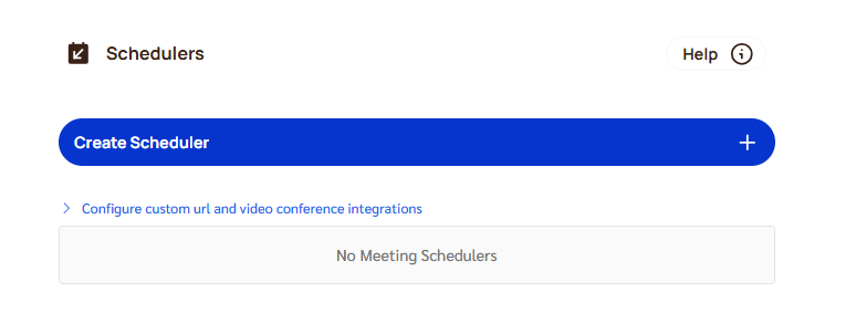 Empty schedulers dashboard