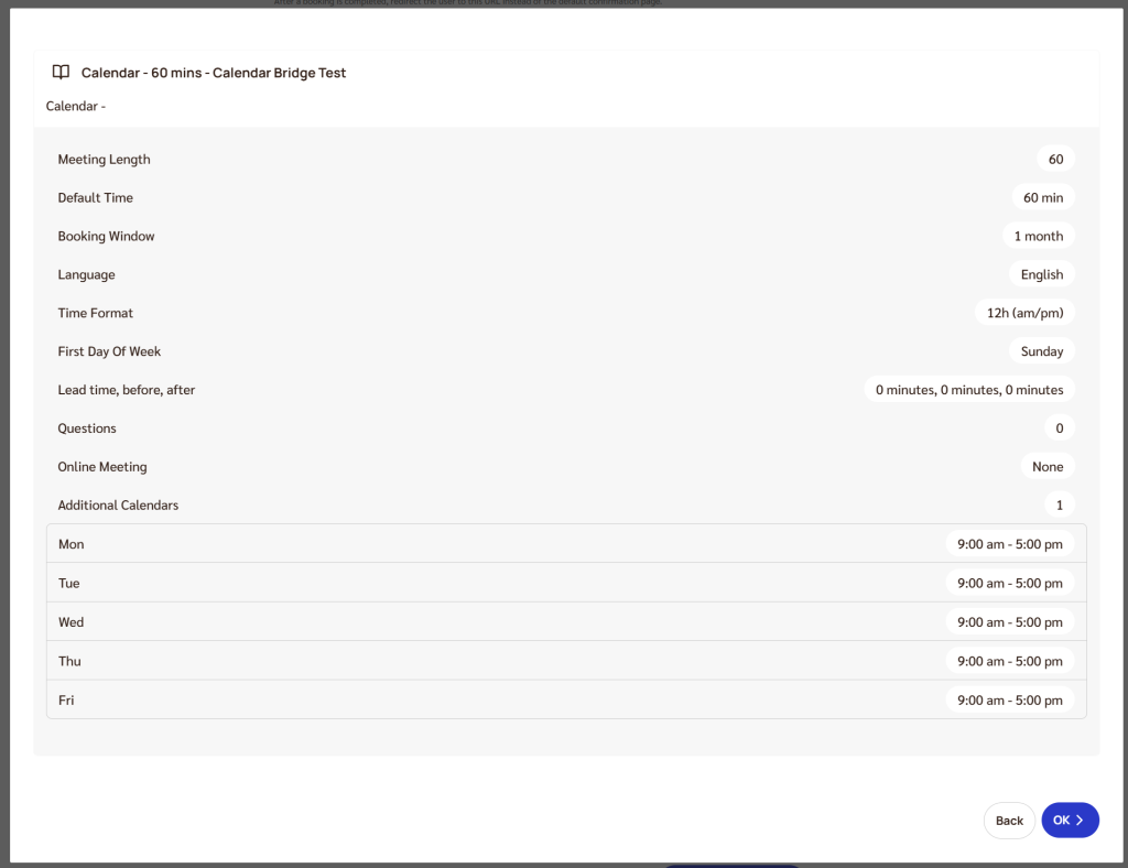 Scheduler review screen