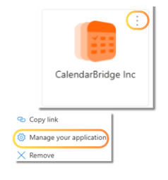manage your application