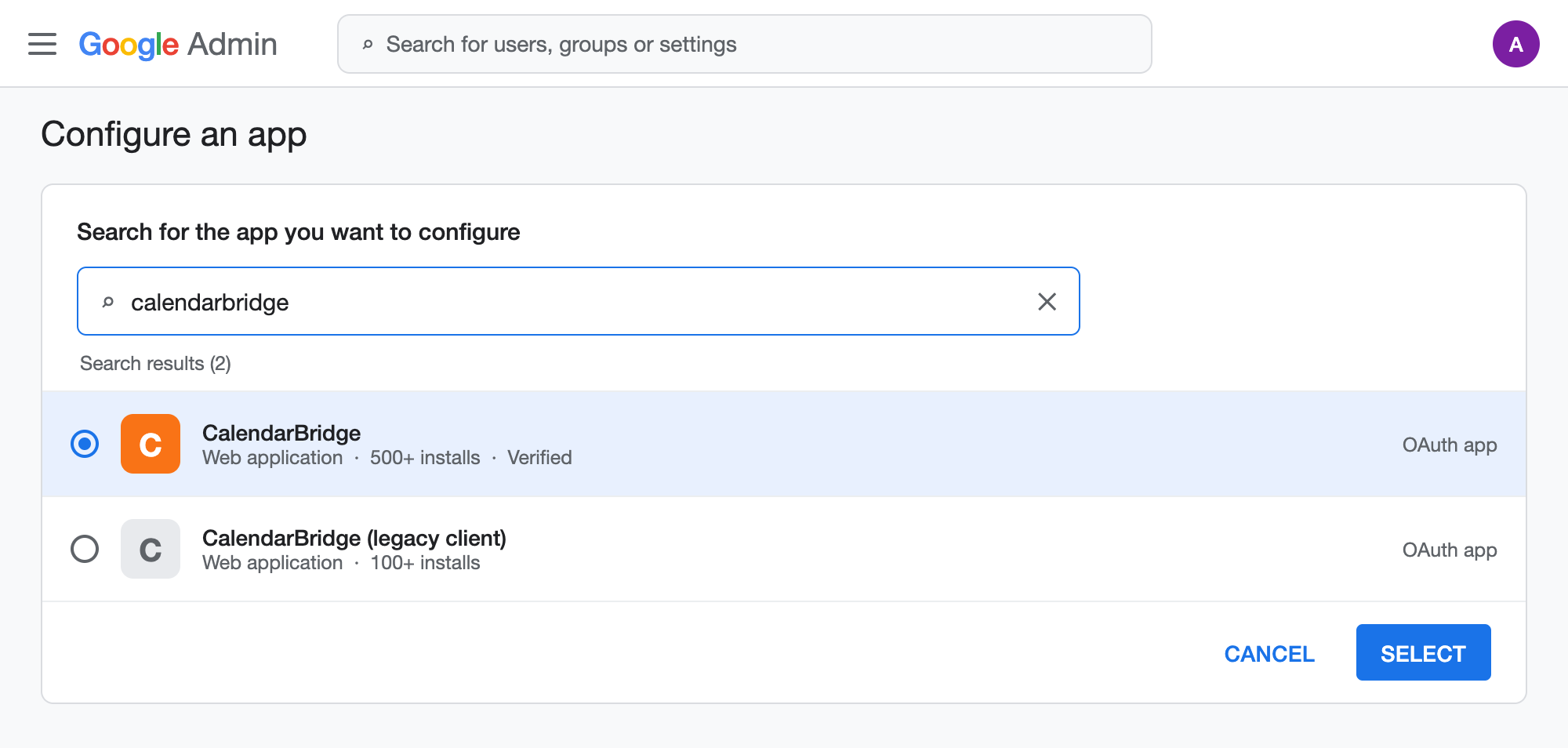 Search results for CalendarBridge